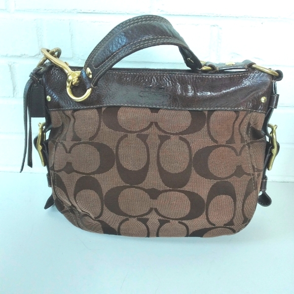 Coach satchel canvas and brown leather - Picture 1 of 10